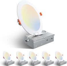 Amico 6 Pack 6 Inch 5CCT Ultra-Thin LED