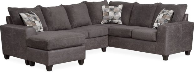 Brando 3-Piece Sectional with Modular Chaise - Smoke